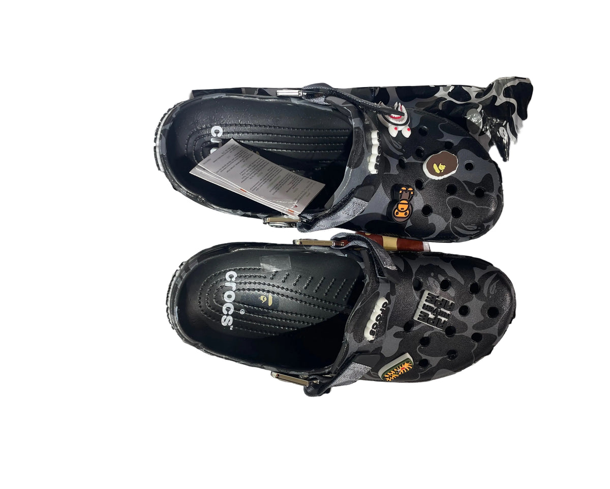 Bape Edition Crocs Black Camo
