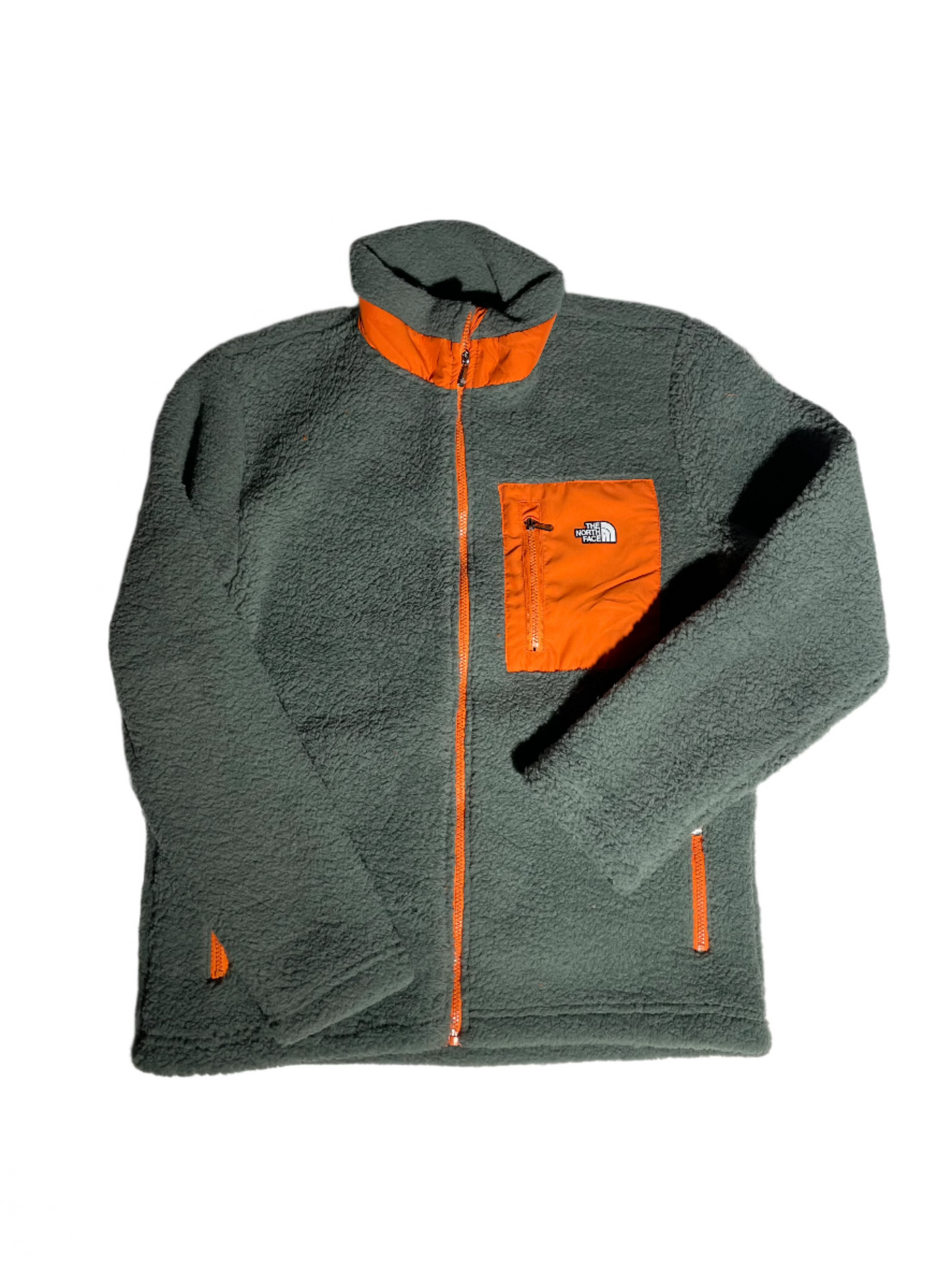Northface Navy Green / Orange Fleece Jacket