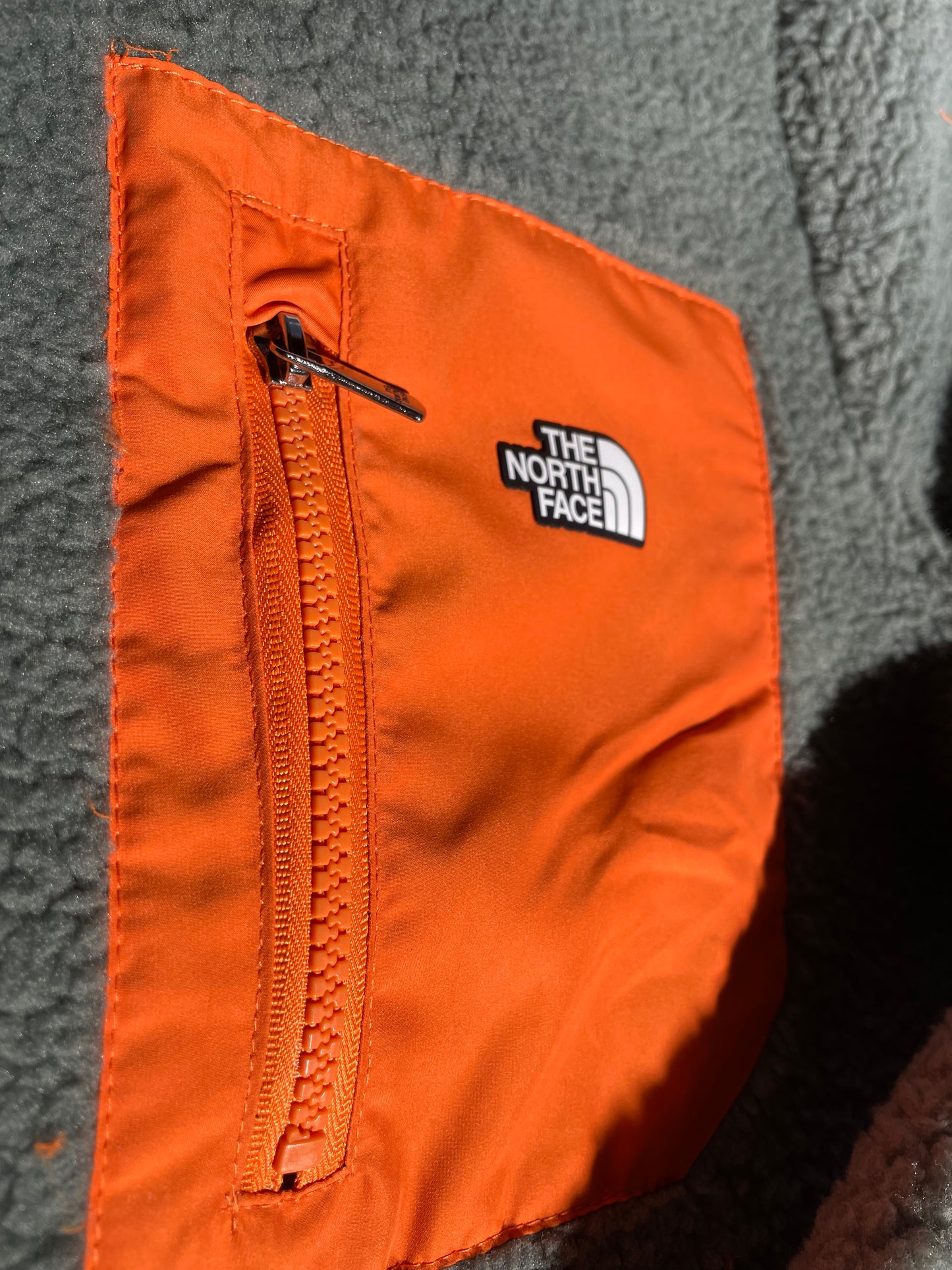 Northface Navy Green / Orange Fleece Jacket