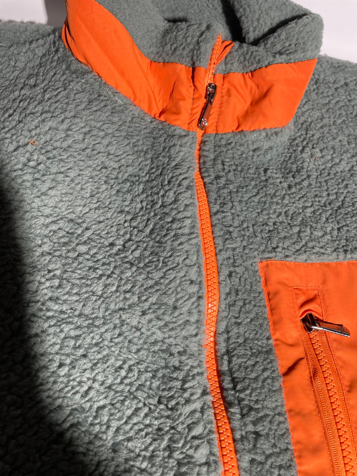 Northface Navy Green / Orange Fleece Jacket