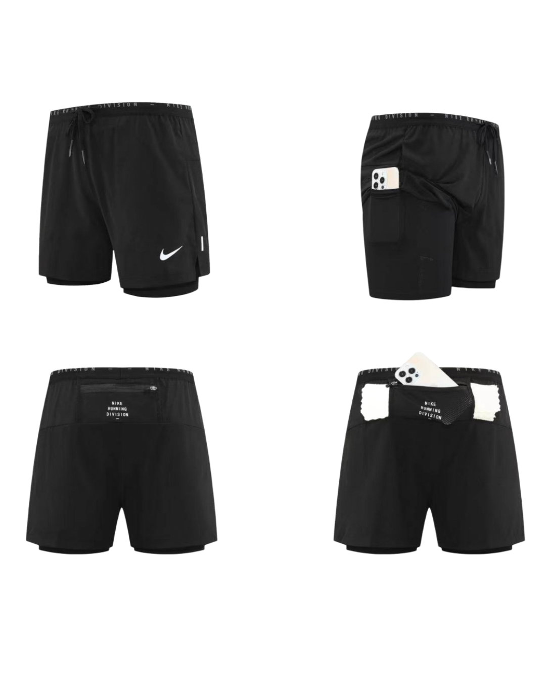 Nike Black Hybrid Running Shorts