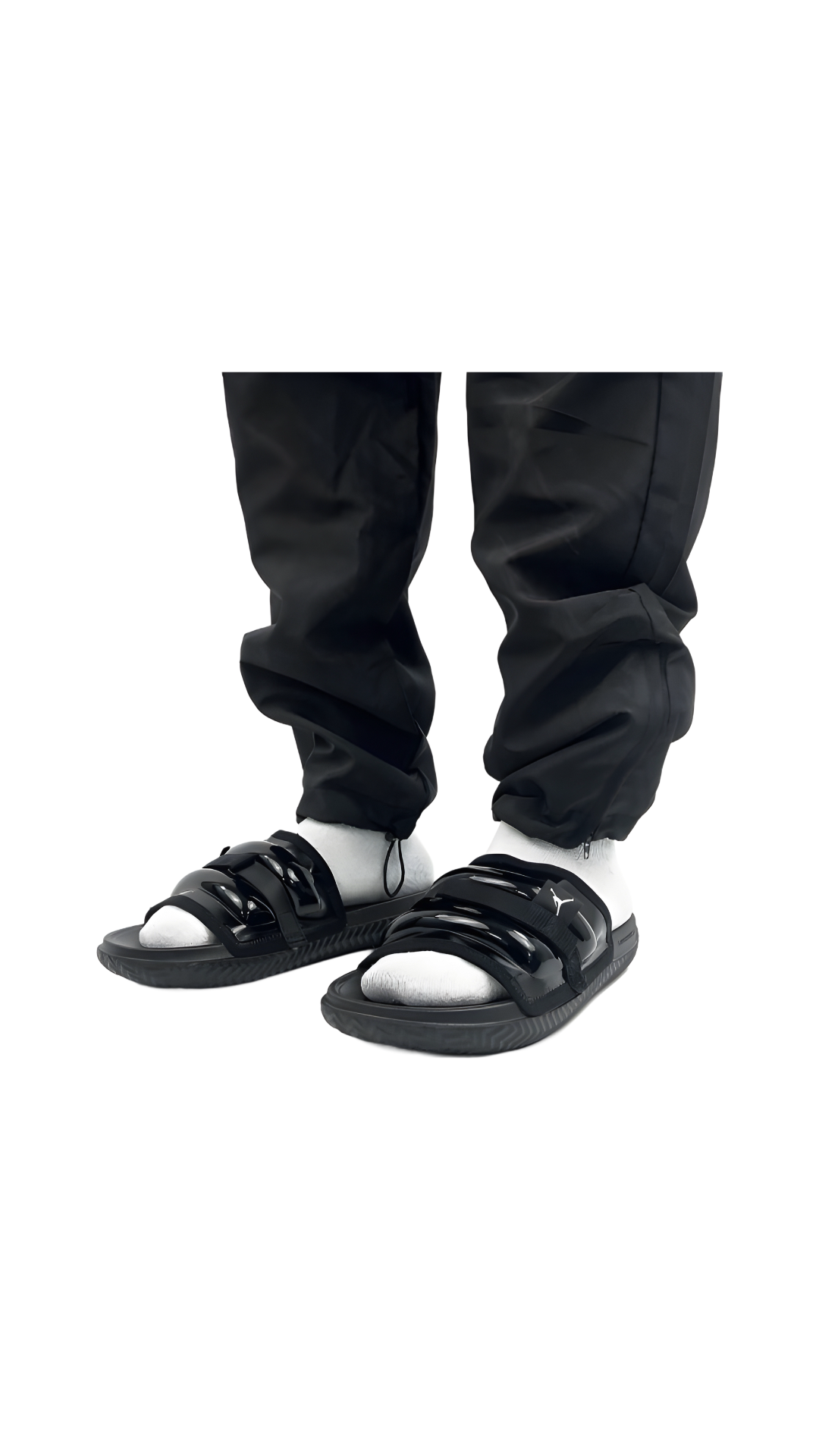 Black Jordan Super Play Slides