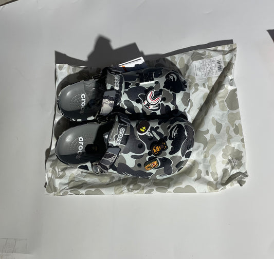 Bape Edition Crocs Grey Camo