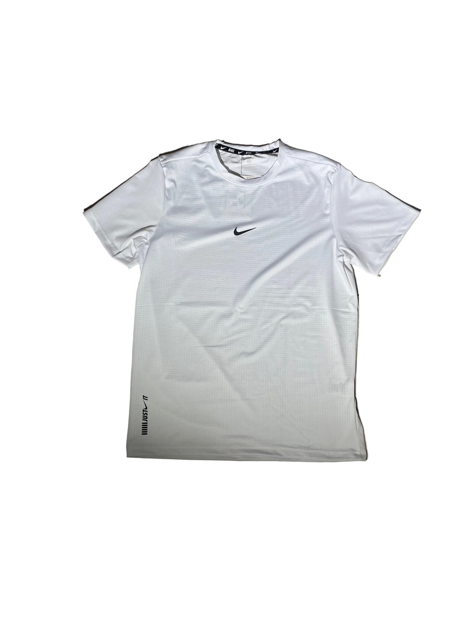 Nike DriFit Just Do It Shirt Side View – Athletic Jungle Lebanon