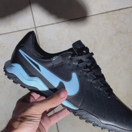 Nike Tiempo Black Blue TF Turf Football Shoes – video – Athletic Jungle Lebanon