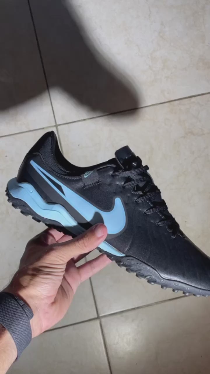 Nike Tiempo Black Blue TF Turf Football Shoes – video – Athletic Jungle Lebanon
